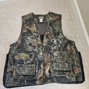 Quail Unlimited Dove Hunter Vest Mossy Oak Break-Up Camo Large Mesh Back Game